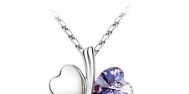 Swarovski Elements prívesok v tvare štvorlístka