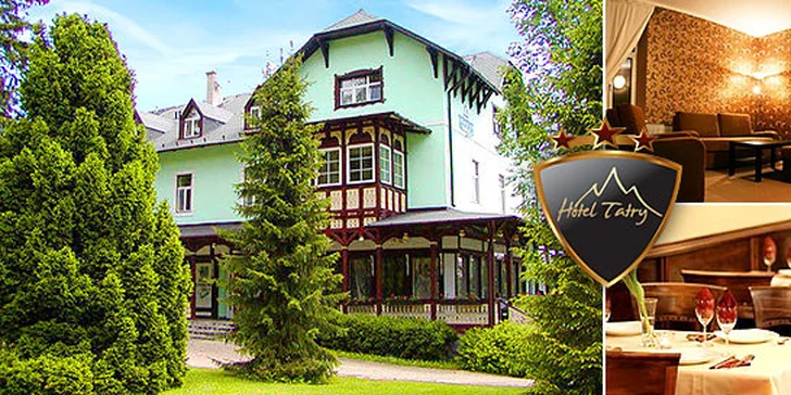 Štýlový historický Hotel Tatry*** v Tatranskej Lomnici + 1 dieťa do 12 rokov zdarma