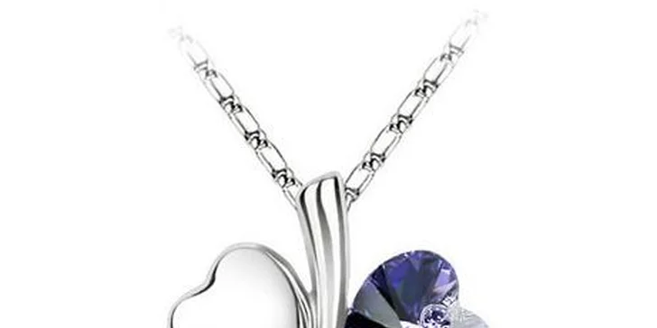 Swarovski Elements prívesok v tvare štvorlístka