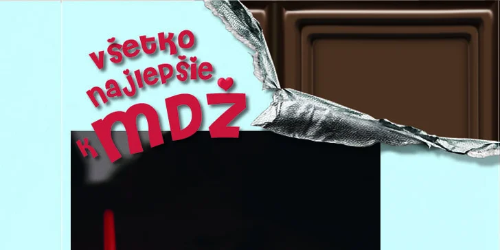 Čokoláda (250 g) s vlastnou fotkou a textom k MDŽ, Veľkej noci alebo k narodeninám