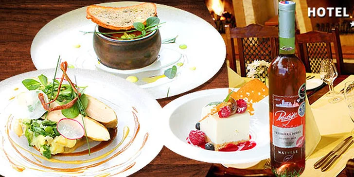 Luxusné gurmánske menu pre dvoch a fľaša vína