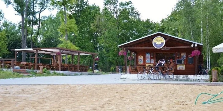 Vodný bicykel a langoš na Zlatých Pieskoch