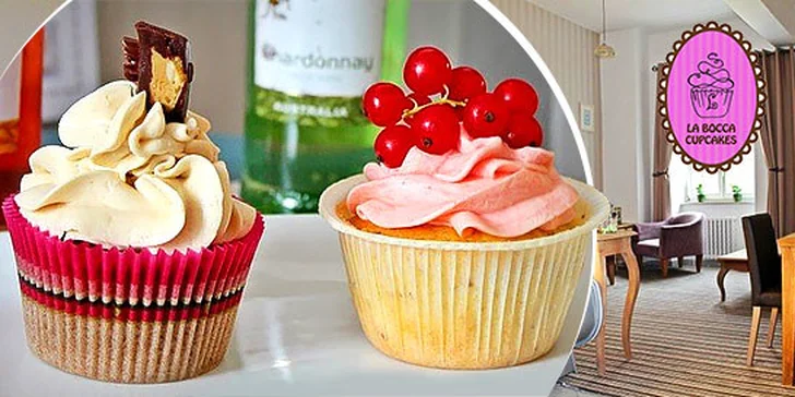Delikátny cupcake a nápoj podľa výberu