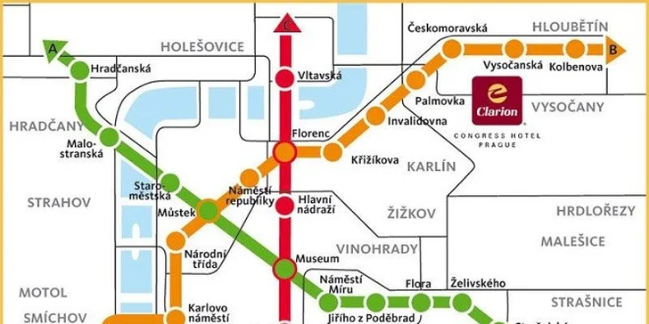 Luxusný Clarion Congress Hotel**** Prague, vstup do metra pod hotelom!