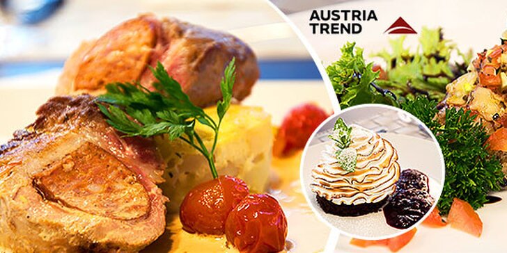 Luxusná gastronómia: 4-chodové menu pre dvoch v Austria Trend Hoteli****