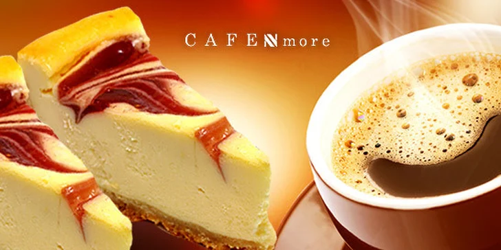 Lahodné talianske espresso s pravým americkým cheesecake v Eurovei