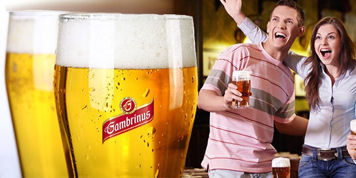 Vychutnajte si 2x veľké pivo Gambrinus v Pube Zbrojnoš