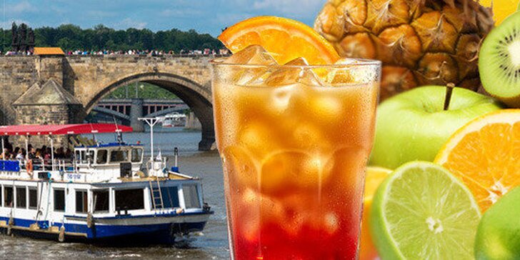 Rodinná letná plavba po Vltave + čerstvý ovocný šalát a drink