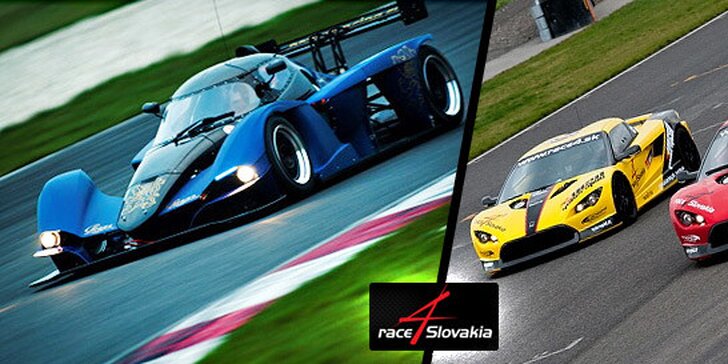 Racingový tréning či Race Taxi na okruhu Slovakia Ring v športových automobiloch K-1 Attack a PRAGA R1