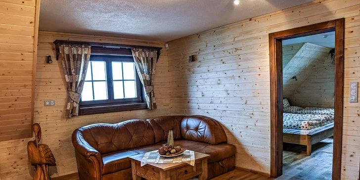 Letná rodinná dovolenka v novom apartmánovom zrubovom dome v Malej Fatre pod Kľakom. 2 deti do 12 rokov zadarmo