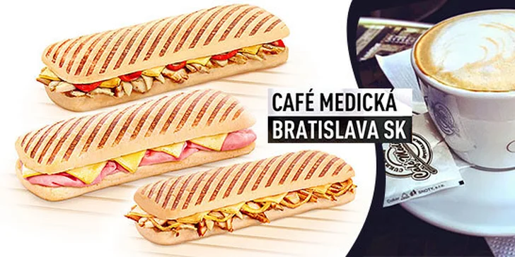 Panini Pierre Baguette a kávička alebo čaj