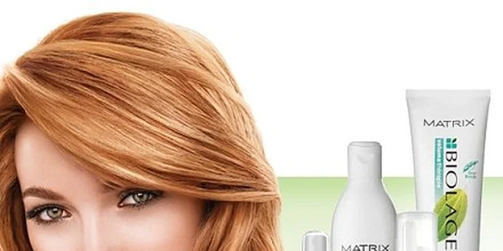 9,99 eur za profesionálnu úpravu vašich vlasov s terapiou MATRIX BIOLAGE! Dodajte Vašim vlasom hydratáciu a hebkosť spolu s dokonalým moderným strihom so zľavou 59%!