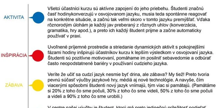 Semestrálne jazykové kurzy v Bratislave a Košiciach
