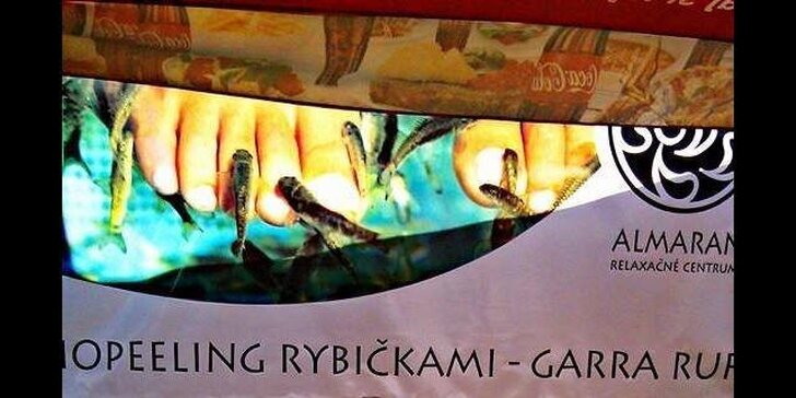 Biopedikúra rybičkami GARRA RUFA a masáž chodidiel