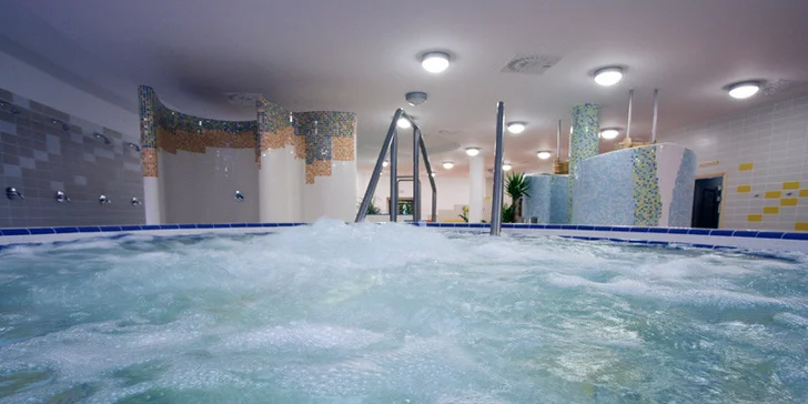 Celodenný vstup do bazénového sveta s voľným jednorazovým vstupom do saunového sveta Wellness Hotela Patince****