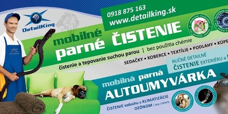 Profesionálne ručné čistenie exteriéru i interiéru vozidla parou