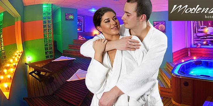 2-hodinový súkromný wellness pre 2 osoby v novootvorenom wellness centre Hotela Modena