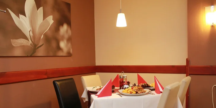 Trojchodové labužnícke menu pre dvoch