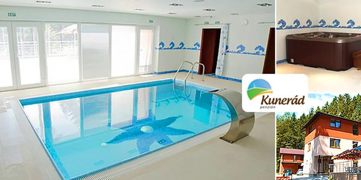 Privátny vstup do wellness alebo bazéna pre dvoch v penzióne Kunerád