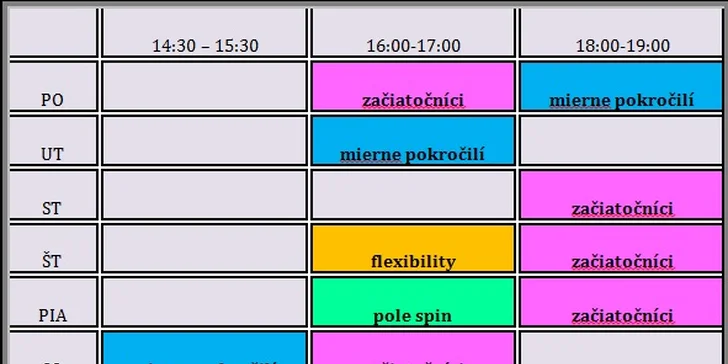 Pole dance tréningy pre krásne telo