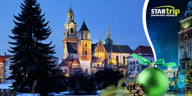 Adventný poznávací zájazd do Krakowa a jedinečnej soľnej bane Wieliczka s ubytovaním a raňajkami