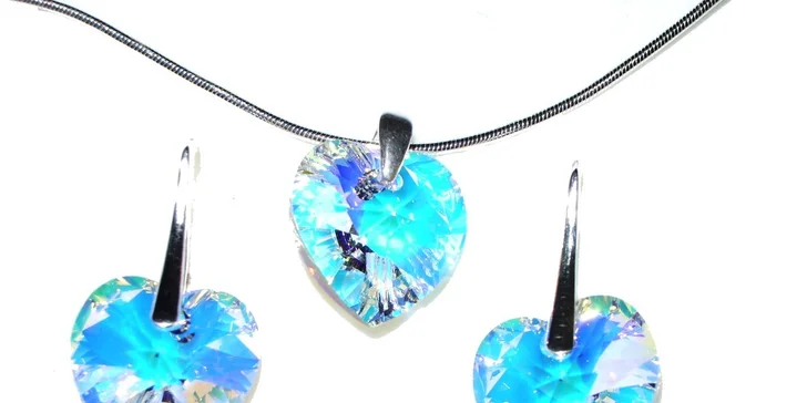 Set Swarovski v tvare srdca