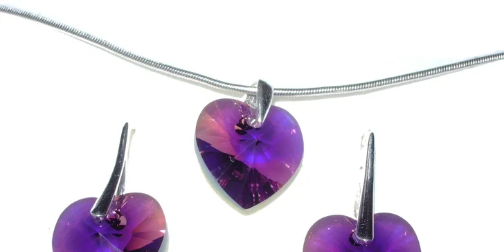 Set Swarovski v tvare srdca