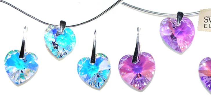 Set Swarovski v tvare srdca