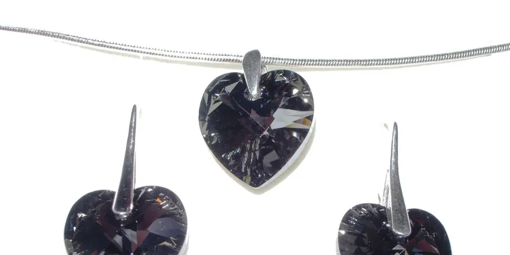 Set Swarovski v tvare srdca