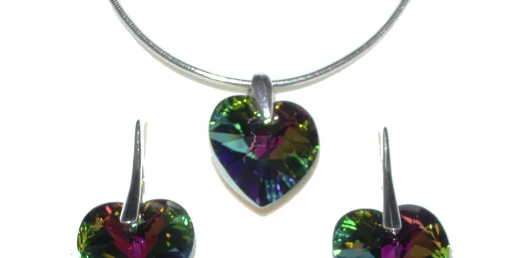 Set Swarovski v tvare srdca