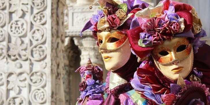 Vyberte sa na Benátsky karneval pohodlne z nástupných miest z celého Slovenska - užite si ostrovy Muráno a Buráno, romantickú Veronu či Jazero Bled a zámok Miramare