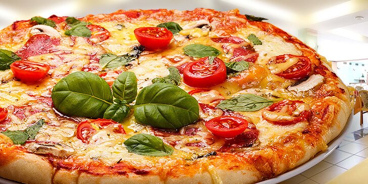 Výborná čerstvá chrumkavá pizza podľa vlastného výberu v Inke