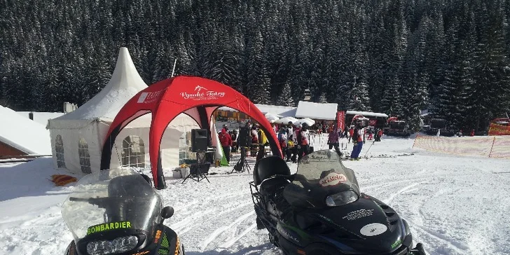 Adrenalín na snežných skútroch v Slovenskom raji