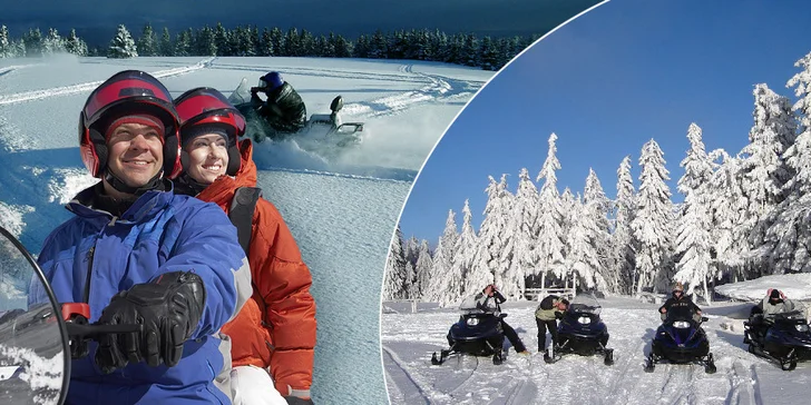 Adrenalín na snežných skútroch v Slovenskom raji