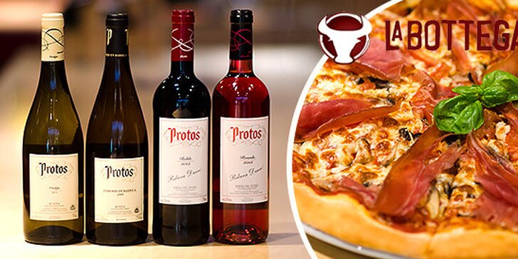 Dokonalý večer v La Bottega: pizza a degustácia vína