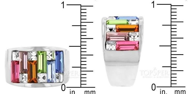 Elegantný prsteň s CZ krištáľmi - CUBIC ZIRCONIA
