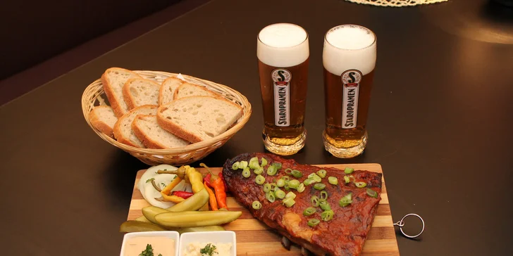 1 kg Rebierka v medovej kruste a 2 x pivo