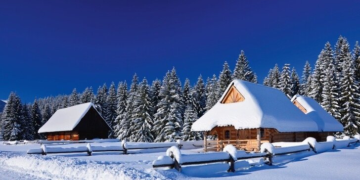 Zimný oddych v tatranskej prírode pre celú rodinu s polpenziou a saunou