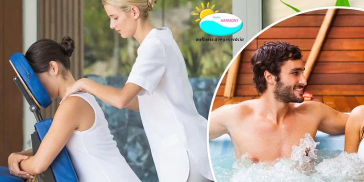Privátna sauna s nápojom, masážou a vírivkou pre 2