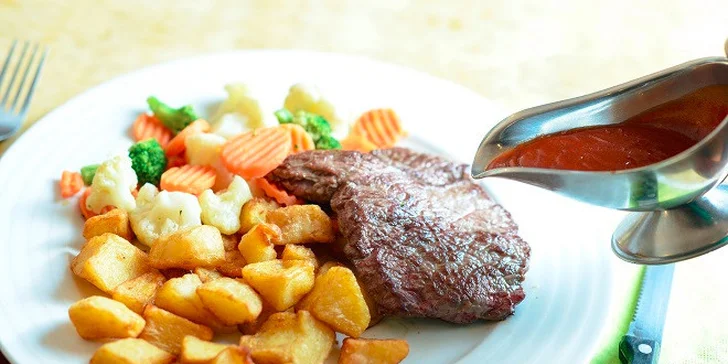 5 druhov hovädzích RUMP steakov aj s prílohou