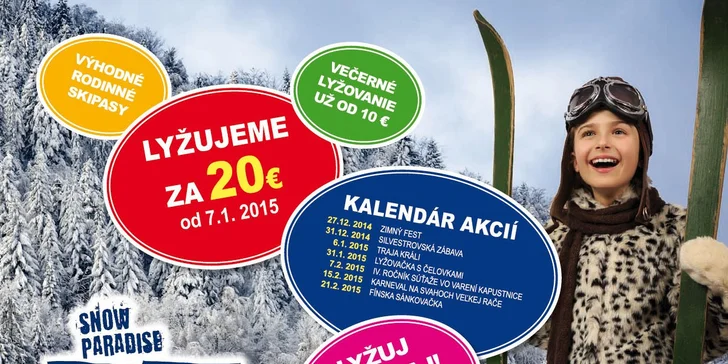 Zimná wellness dovolenka na Kysuciach