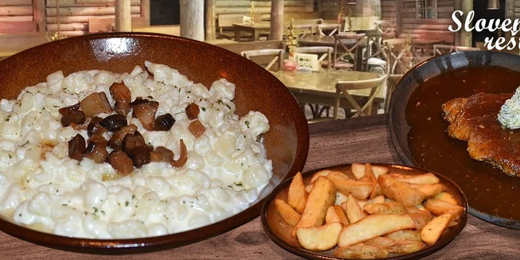Bryndzové halušky alebo pastiersky steak v pravej Slovenskej reštaurácii