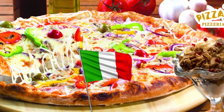 2 x ľubovoľná talianska pizza z obrovského výberu a 2 gaštanové pyré s čerstvým ovocím