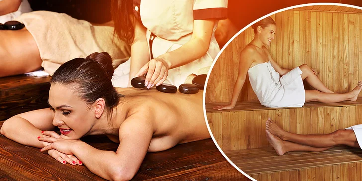 Romantický VIP privátny wellness vstup pre dvoch + masáž lávovými kameňmi a občerstvenie