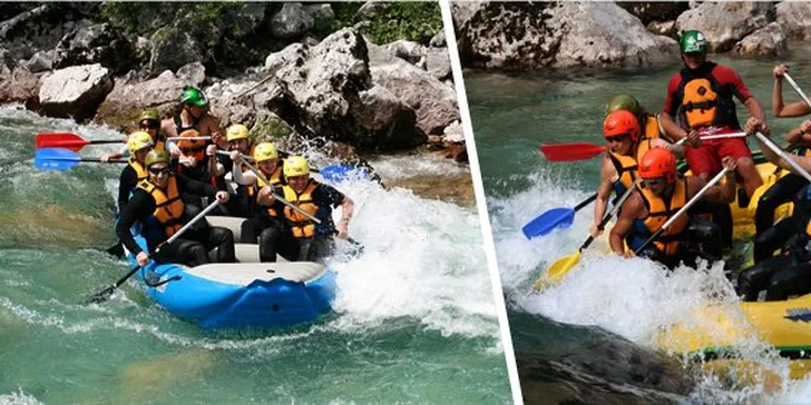 165 eur za nezabudnuteľný RAFTING na rieke Soča v SLOVINSKU! Trúfnite si na adrenalínovú plavbu spojenú so 4-dňovým výletom v Triglavskom národnom parku teraz so zľavou 50%.