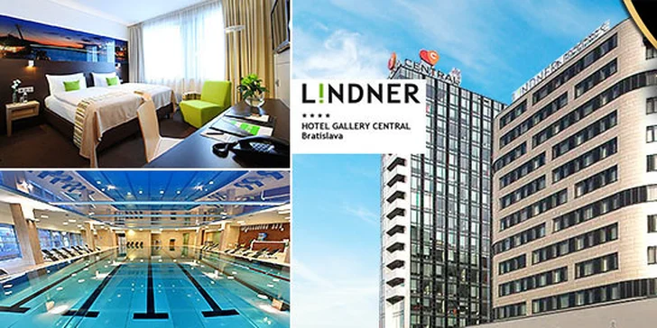 Romantický luxusný pobyt v Lindner Hoteli Gallery Central Bratislava**** s panoramatickým výhľadom