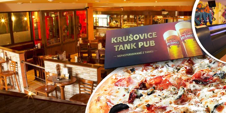 Veľká pizza podľa výberu a bowling