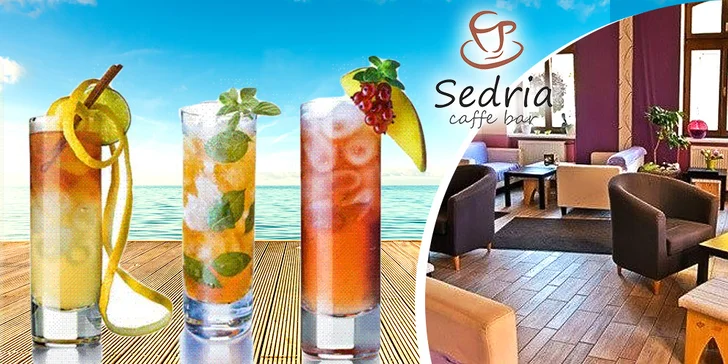 Svieže miešané drinky alebo vínko v Caffe Bar Sedria