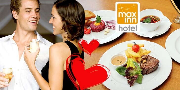4 romantické chody pre dvoch v reštaurácii hotela Max Inn***