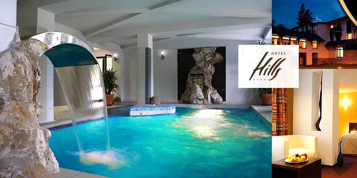 Wellness pobyt v luxusnom Hoteli Hills**** na 3 dni pre dvoch s raňajkami/polpenziou, dieťa do 3 r. zdarma
